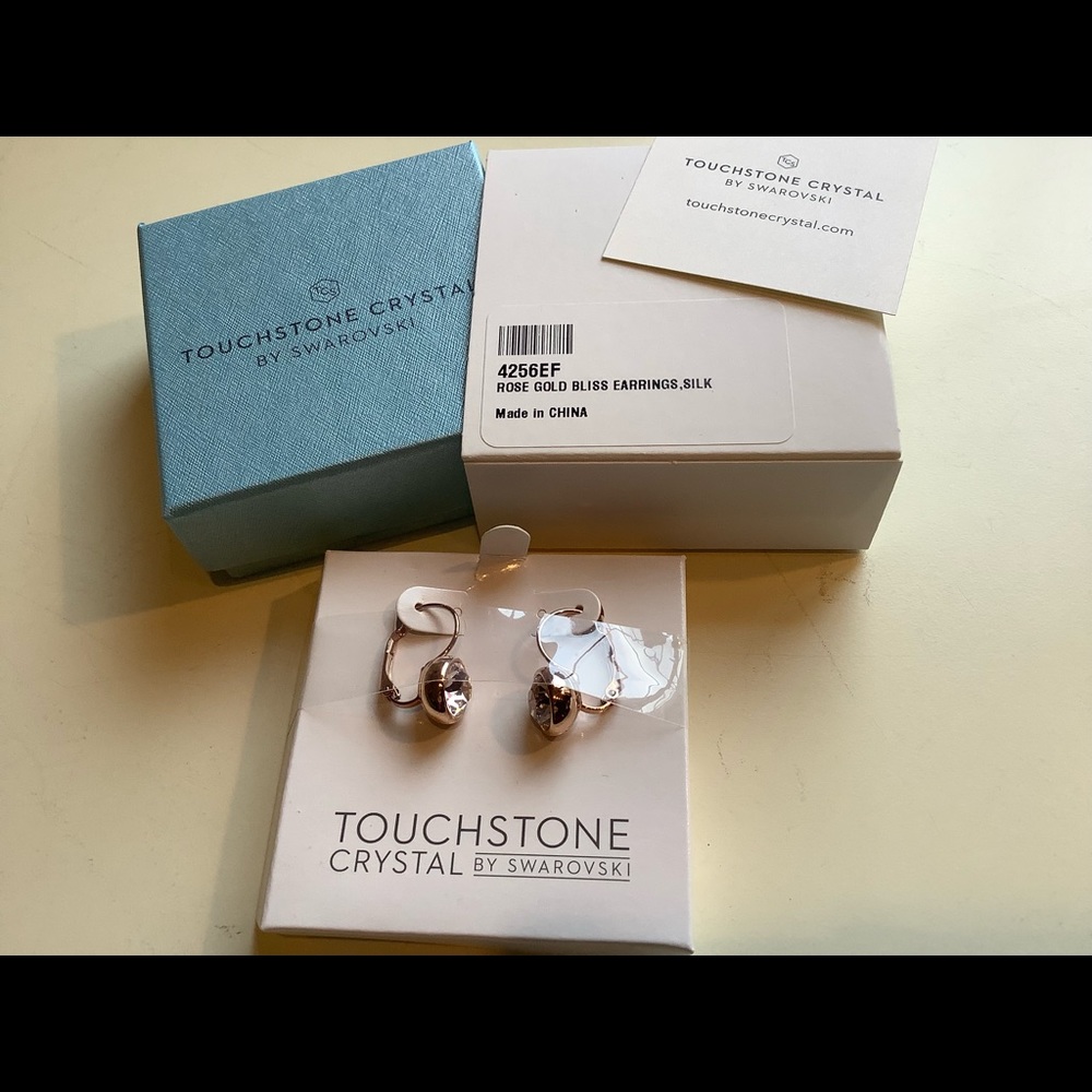 Touchstone Crystal Rose Gold Bliss Earrings